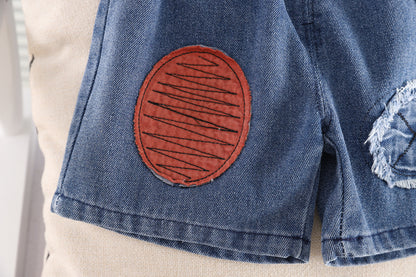 Boys' Outfit with Teddy Bear and Jeans