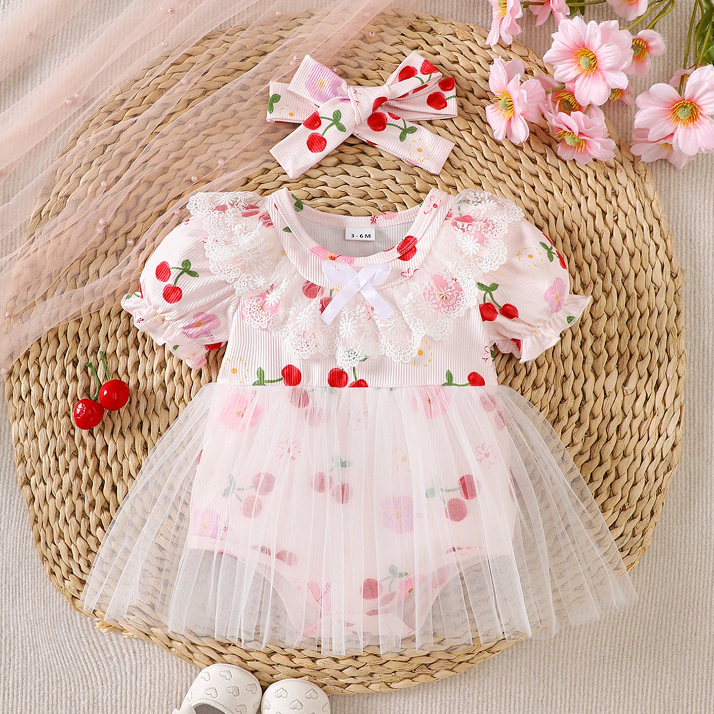 Baby Girl's Cherry Print Bodysuit