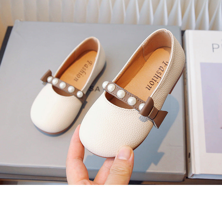 Zapatillas deportivas de moda para niños con perlas 