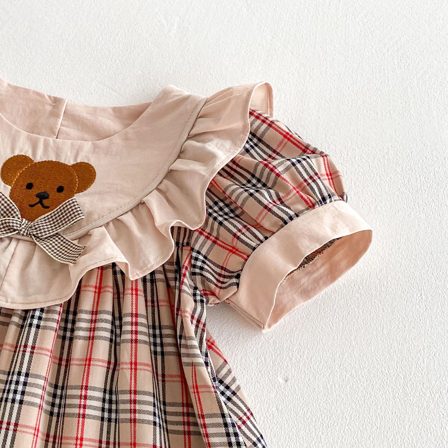 Children's Plaid Teddy Bear Dress