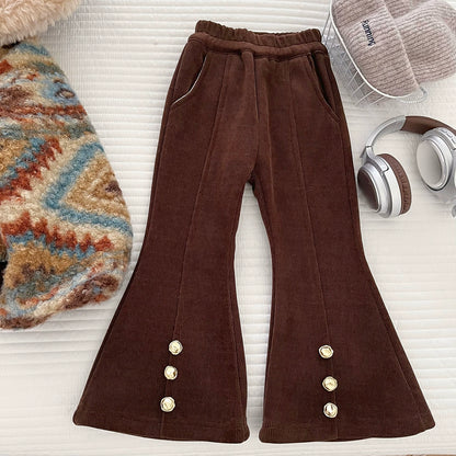 Girls' Super Warm Button-Down Set