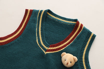 Children's Teddy Bear Set with Bow Tie