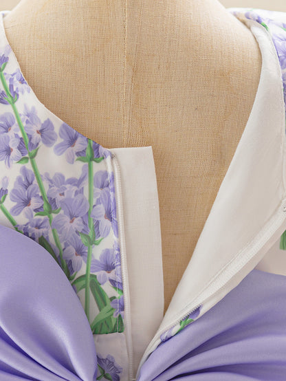 فستان حفلات منتفخ بالزهور للأطفال 