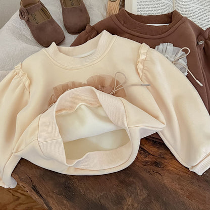 Blusa infantil para mujer con detalle de cordón 
