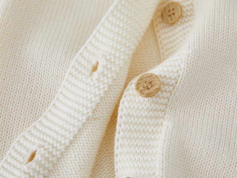 Children's Knitted Cardigan with Mushroom Design
