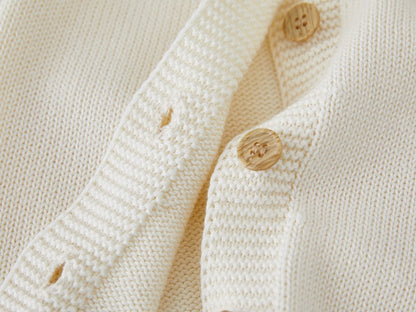Children's Knitted Cardigan with Mushroom Design