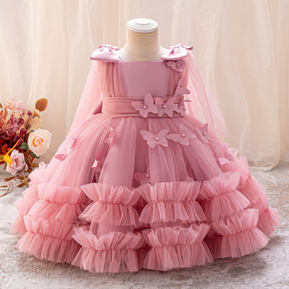 Children's Tulle Dress with Butterflies