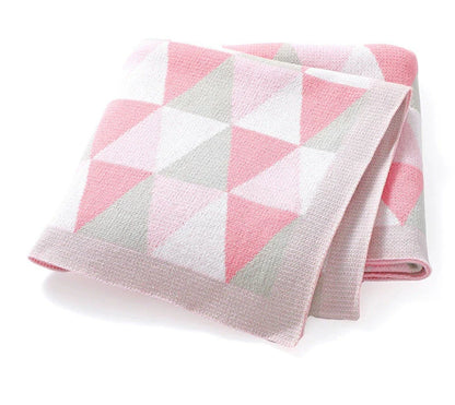 Children's Blanket with Geometric Print