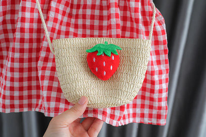 Kids' Gingham Strawberry Dress