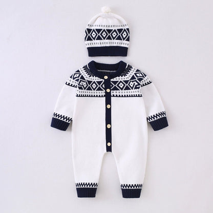 Baby Boys’ Knit Winter Romper