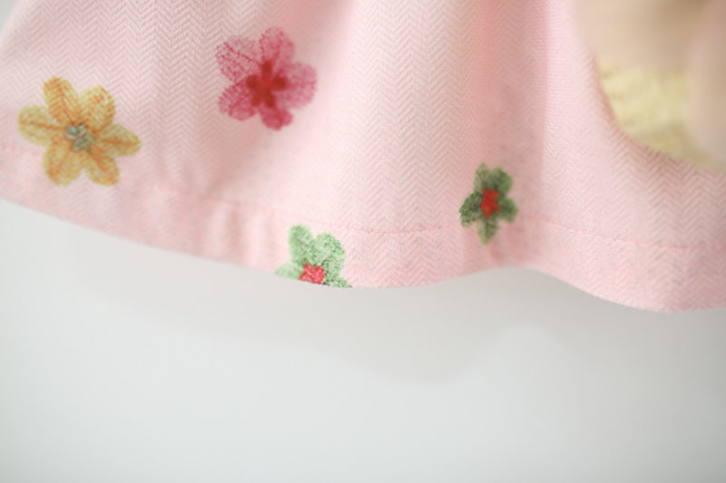 Children's Floral Dress with Long Sleeves