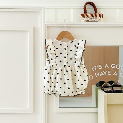 Girls' Bodysuit with Hearts