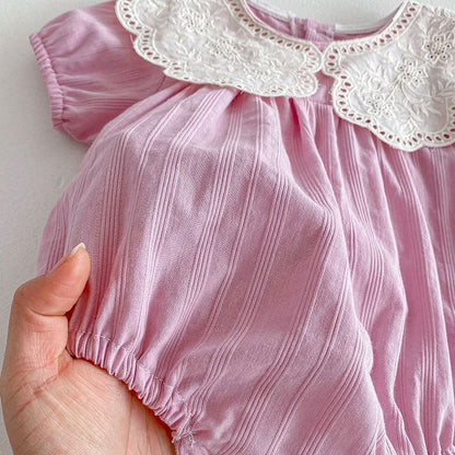 Body/ Pink Dress with Lace for Children