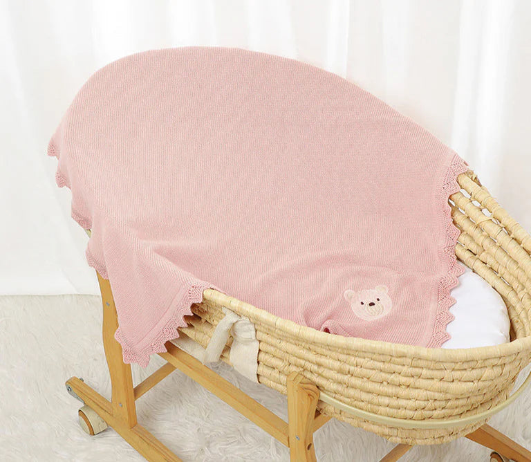 Teddy Bear Knitted Blanket