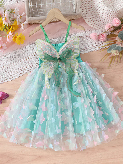 Vestido Infantil Borboletinhas e Asinha 