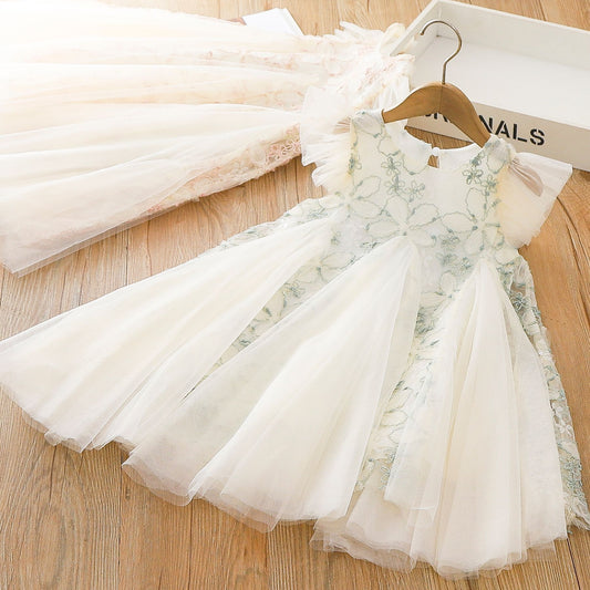 Children's Floral Tulle Dress