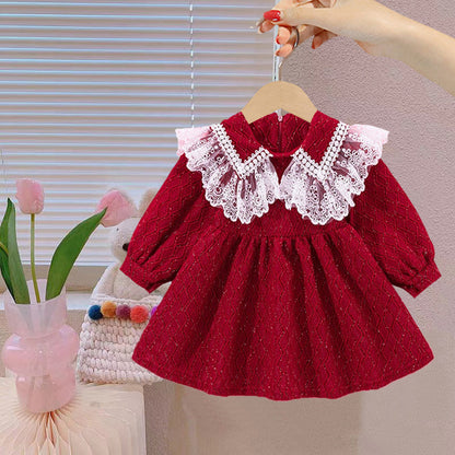 Children's Dress with Lace Detail