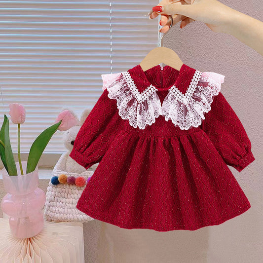 Children's Dress with Lace Detail