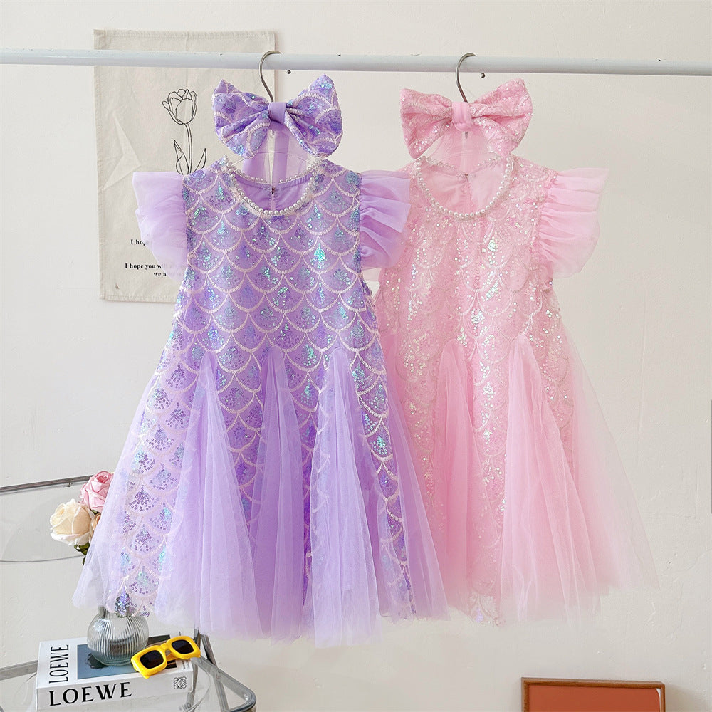 Sparkly Mermaid Dress for Girls