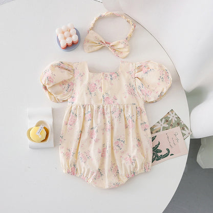 Children's Dress with Flower Bow
