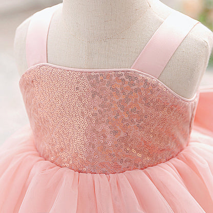 Sequin and Tulle Tiered Party Dress