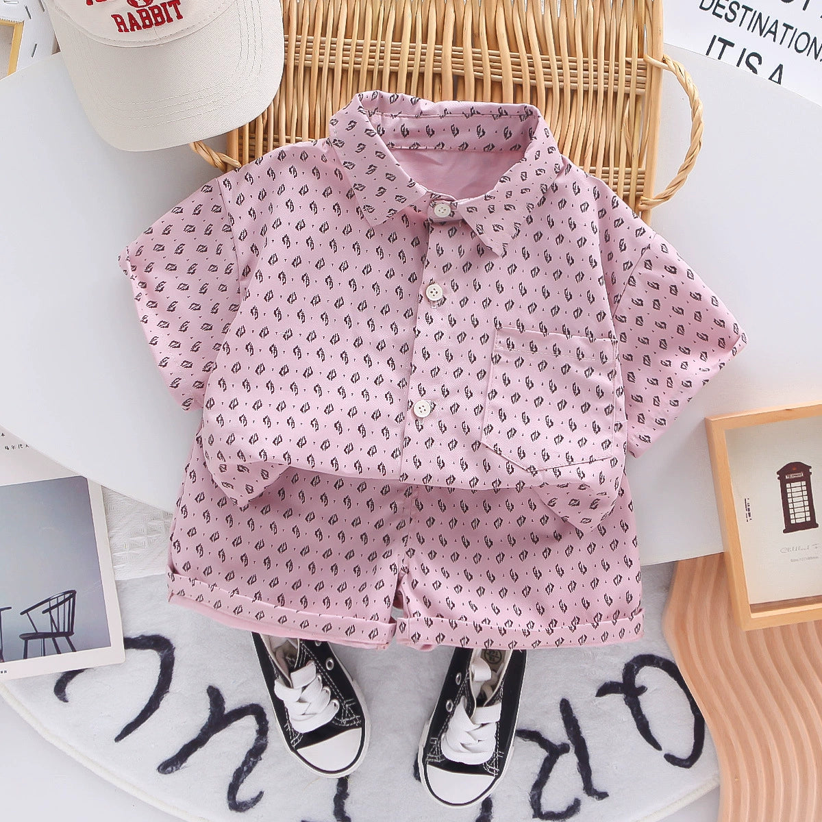 Modern Boys' Outfit with Prints