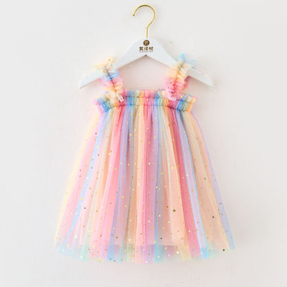 Vestido de tul de colores para niños 
