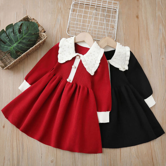 Children's Knitted Pearl Dress