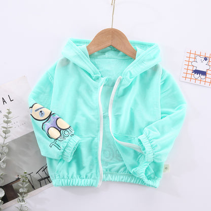 Blusa infantil con cremallera y oso 