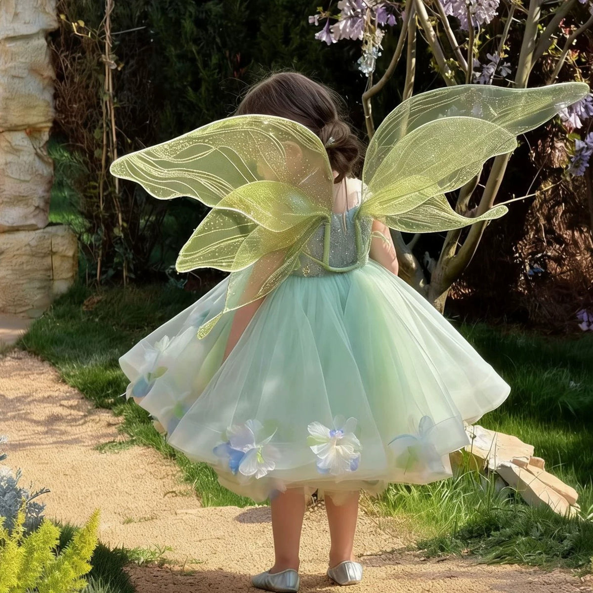 Cute Suspender Fluffy Children dresses
