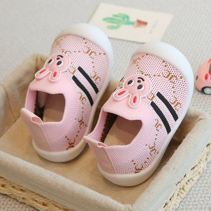 Kids' Sneakers with Soft Sole and Bunny Design
