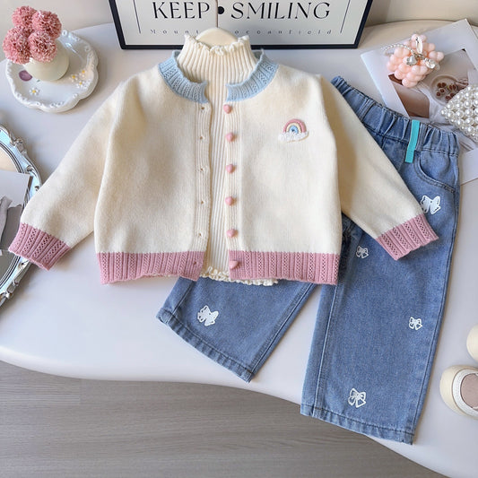 Rainbow Knitted Children's Cardigan