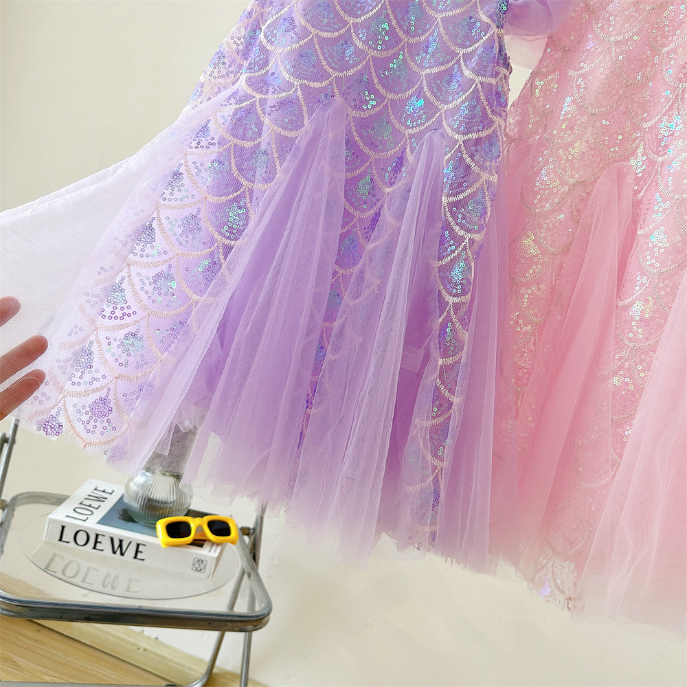 Sparkly Mermaid Dress for Girls