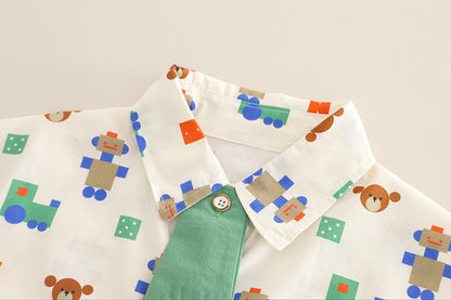 Boys' Teddy Bear Bow Tie Set