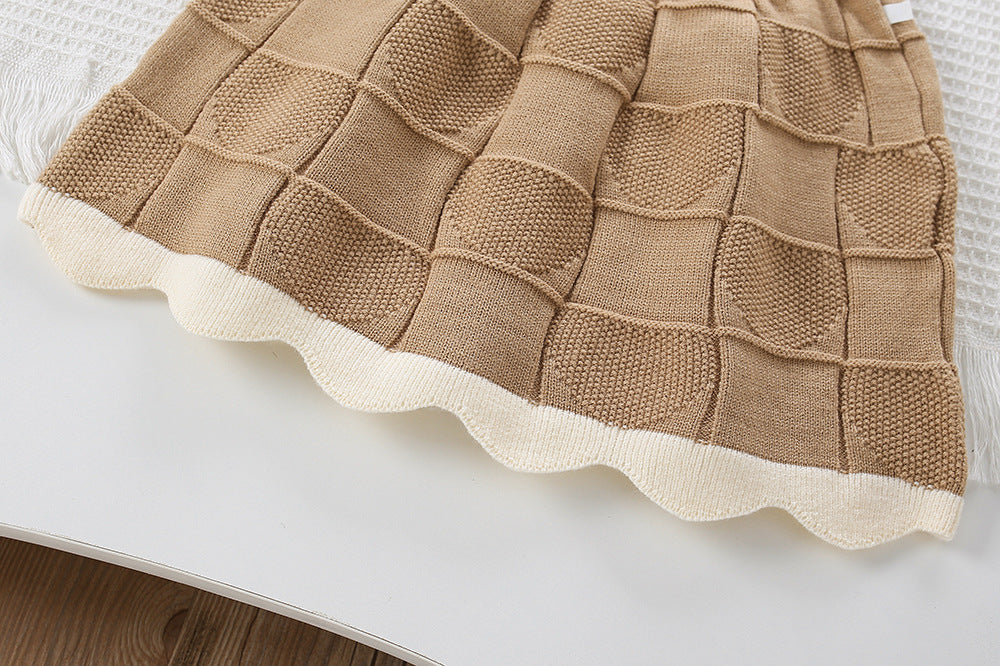 Girls' Knitted Set with Bow Detail by Mussi