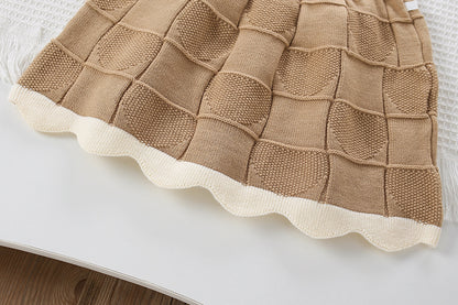 Girls' Knitted Set with Bow Detail by Mussi