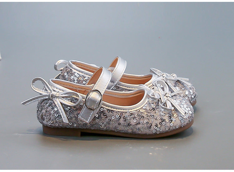 Children's Shoes with Glitter and Bows