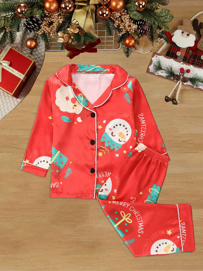 Christmas Pajamas with Santa and Snowman