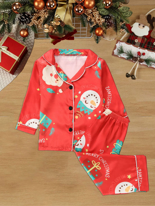 Christmas Pajamas with Santa and Snowman