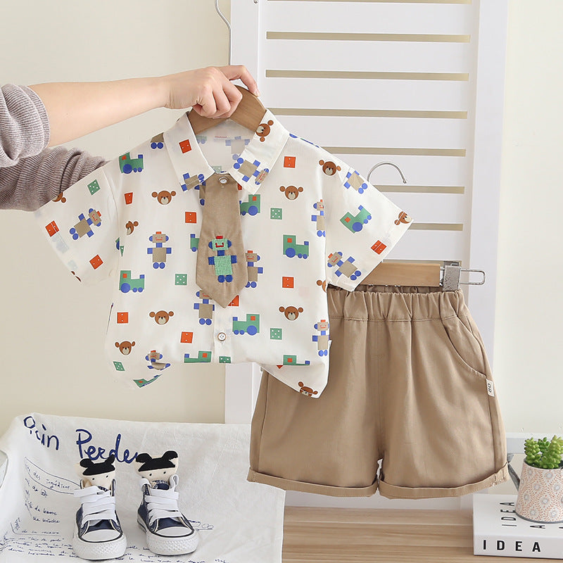 Boys' Teddy Bear Bow Tie Set