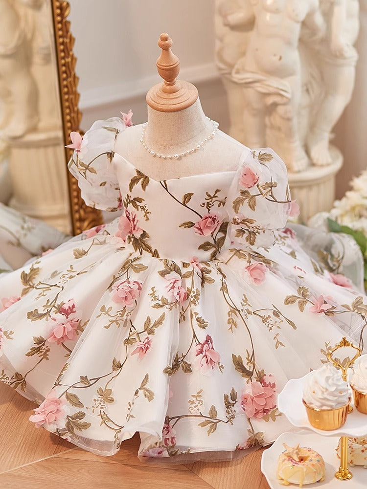 White Floral Party Dress