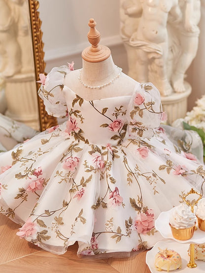 White Floral Party Dress
