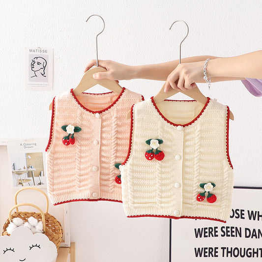 Chaleco de punto para mujer Cherry para niños 