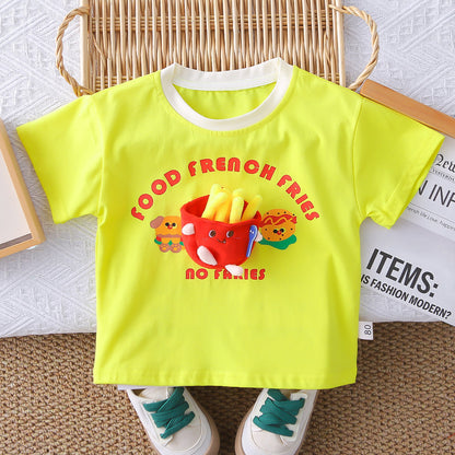 طقم مخطط للأولاد - طبعة البطاطس 