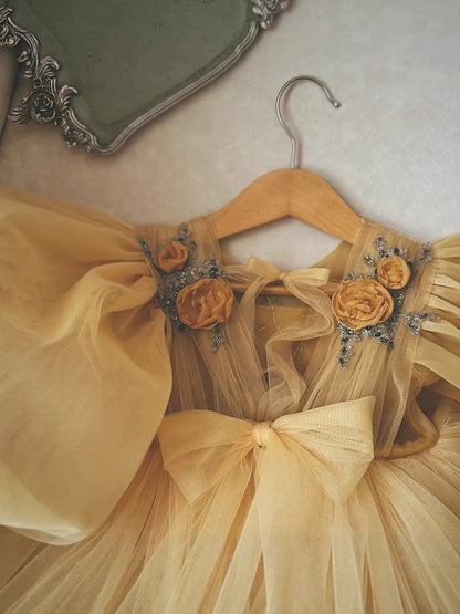 Tulle Party Dress with Flowers