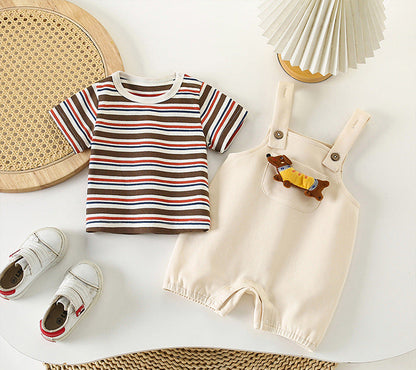 Kids' Striped Puppy Outfit