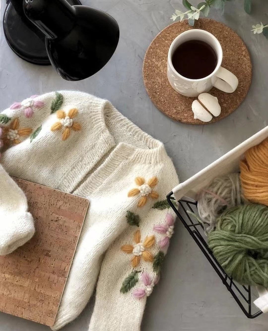 Children's Cardigan Knit Flowers