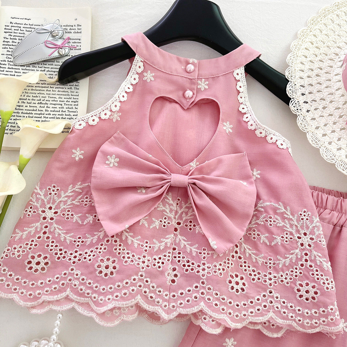 Girls' Floral Lace Set