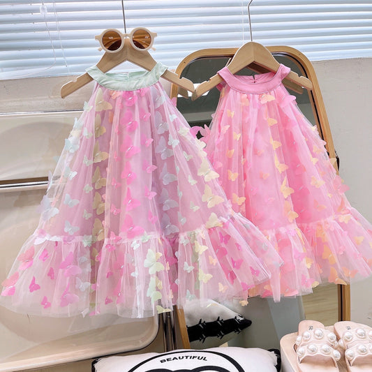 Children's Tulle Dress with Butterflies