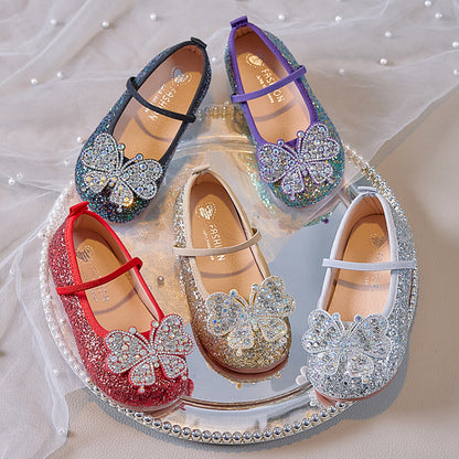 Children's Butterfly Shoes with Glitter